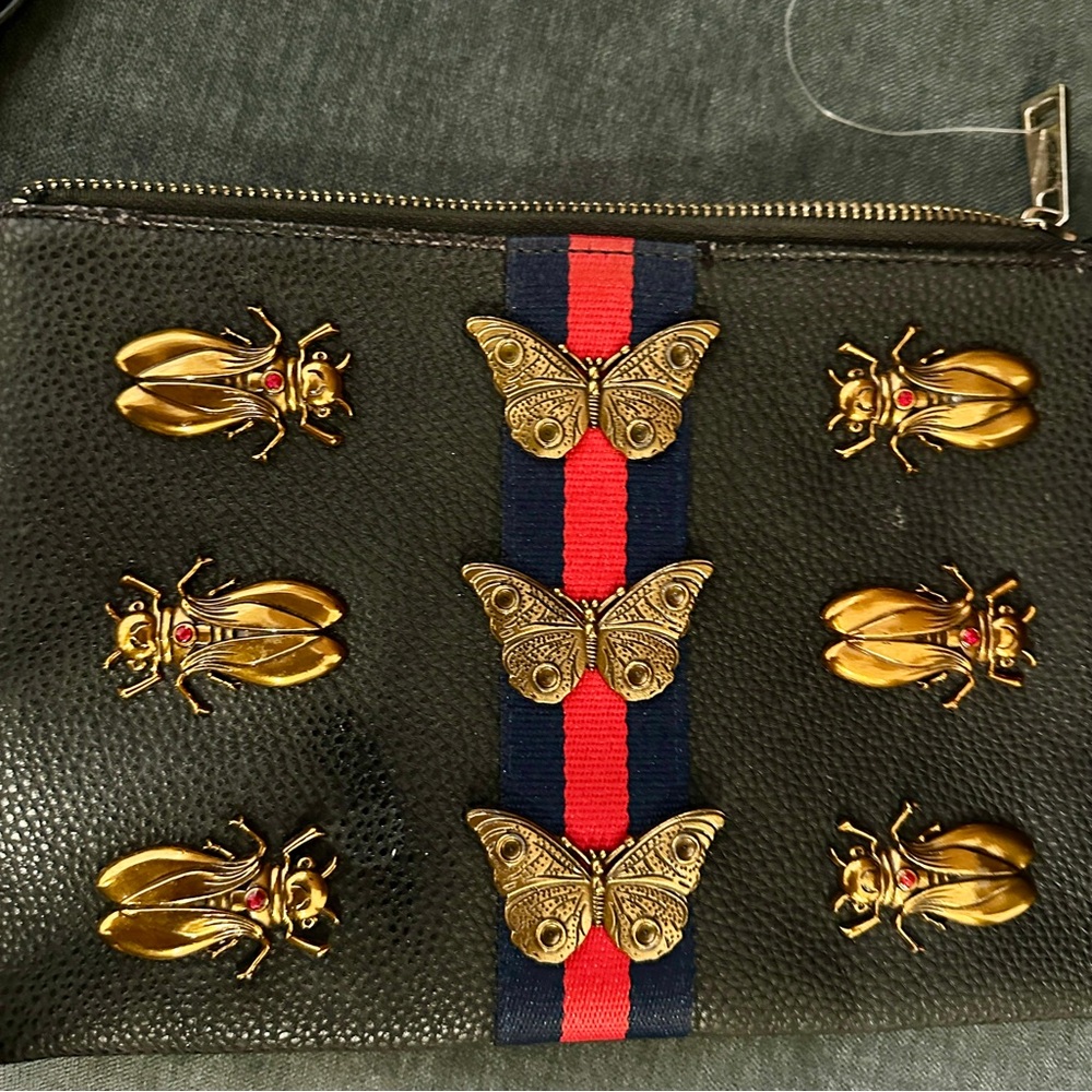Butterflies Beetles clutch bag Pouch Wallet 9.5X6.5' - Picture 5 of 9